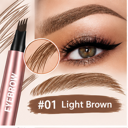 4-Tip Waterproof Eyebrow Pen | Natural Hair-Like Strokes