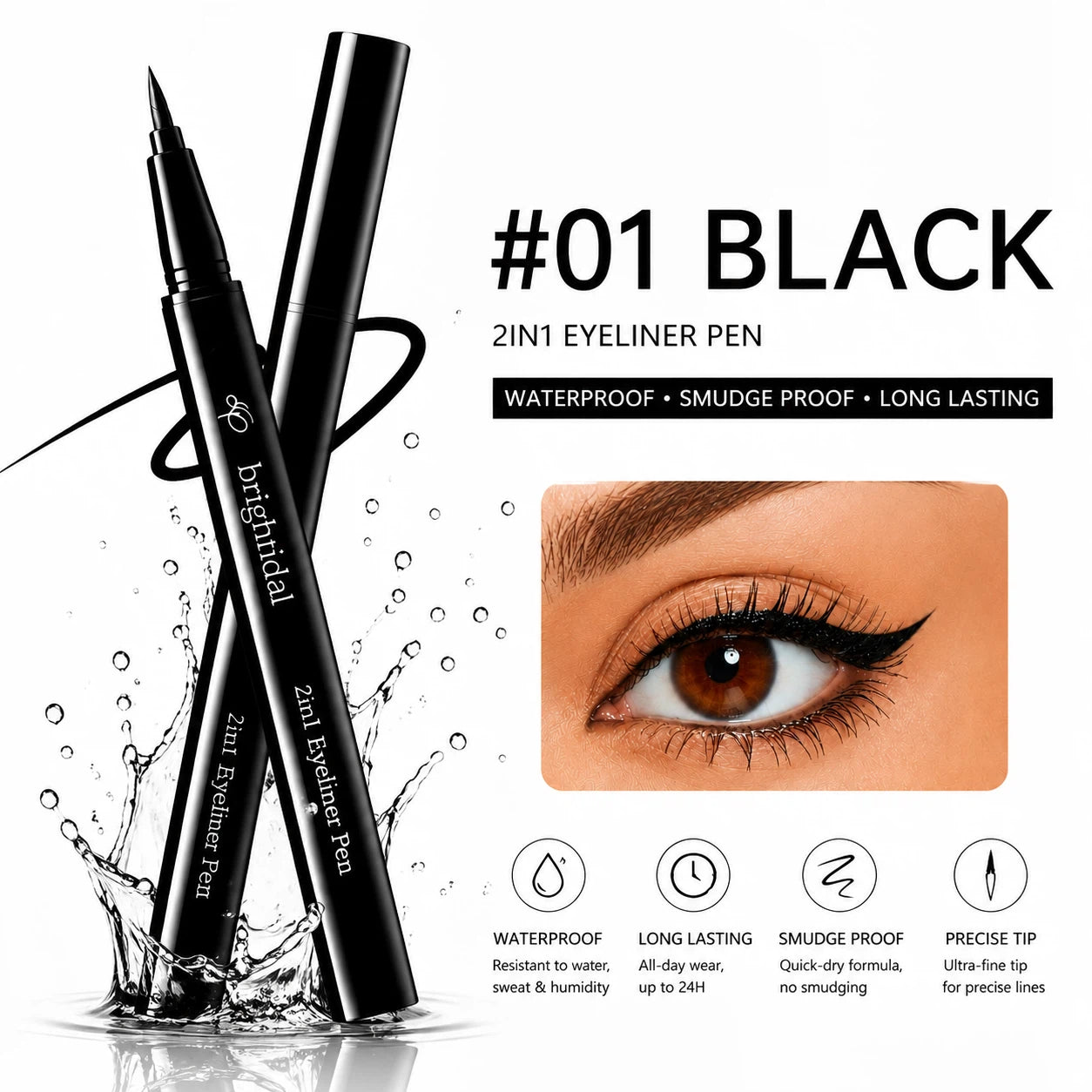 Waterproof & Smudge-Proof Liquid Eyeliner