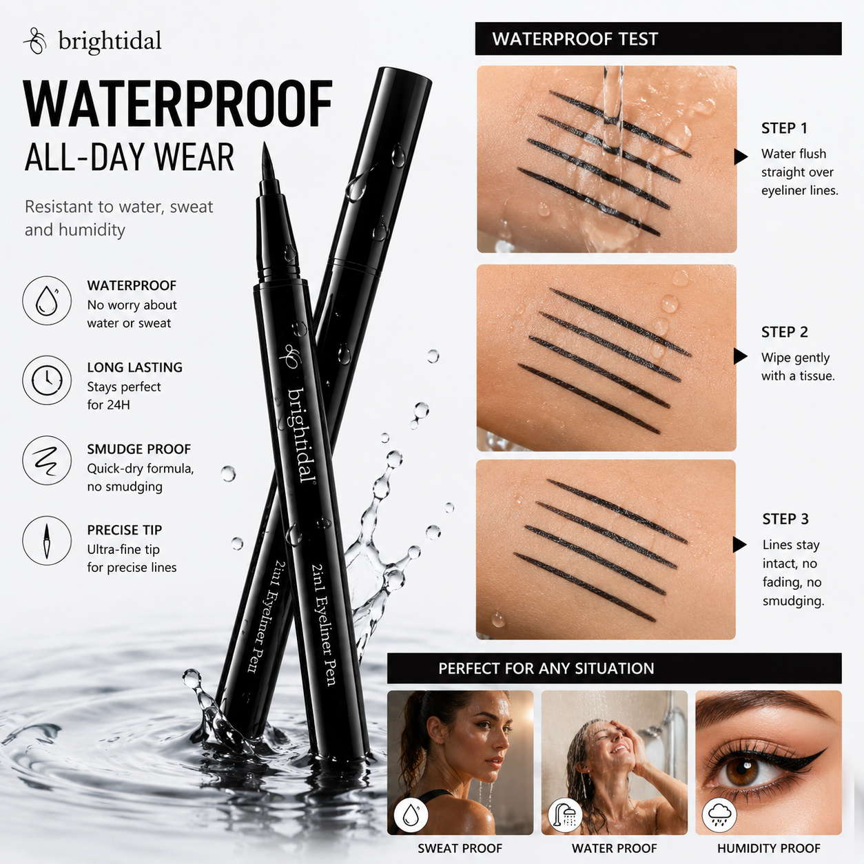 Waterproof & Smudge-Proof Liquid Eyeliner