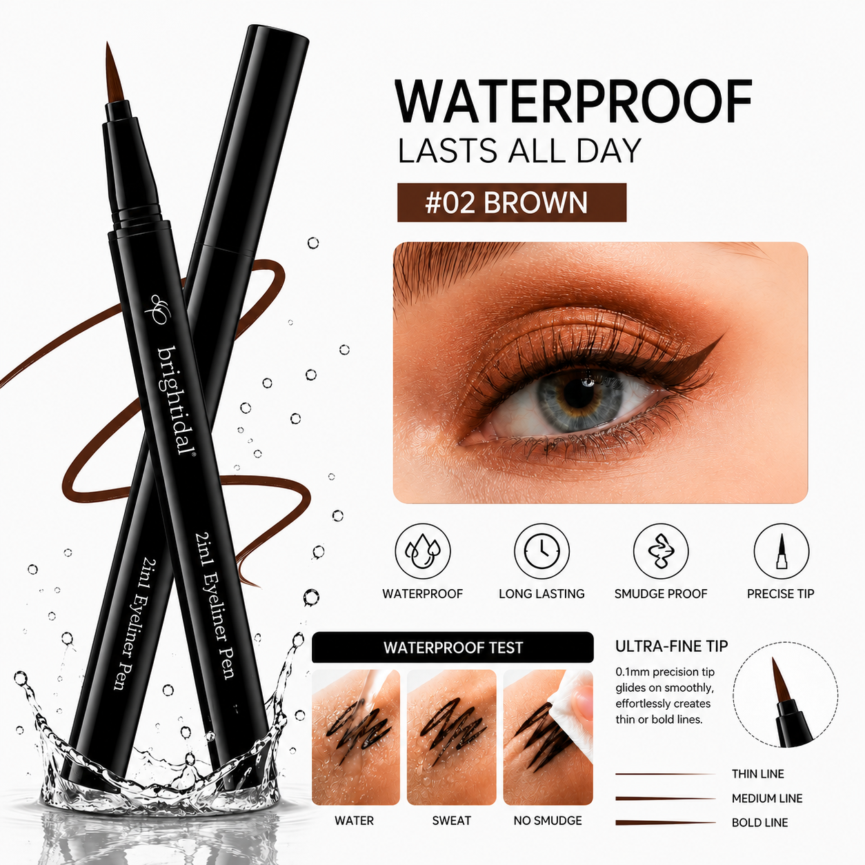 Waterproof & Smudge-Proof Liquid Eyeliner