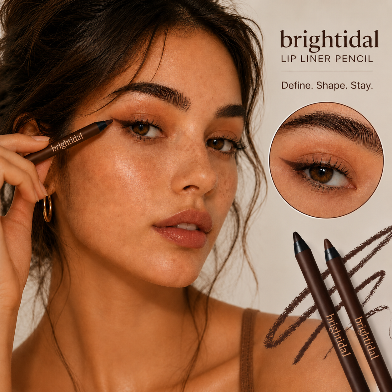 24 HR Waterproof Eyeliner Duo Sharpenable Eye Pencil