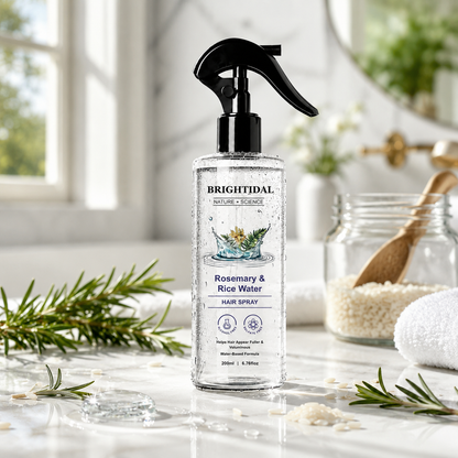 Rosemary & Rice Water Hair Care Spray – Lightweight Leave-In Mist for Soft, Smooth & Shiny-Looking Hair