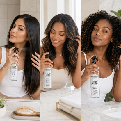 Rosemary & Rice Water Hair Care Spray – Lightweight Leave-In Mist for Soft, Smooth & Shiny-Looking Hair